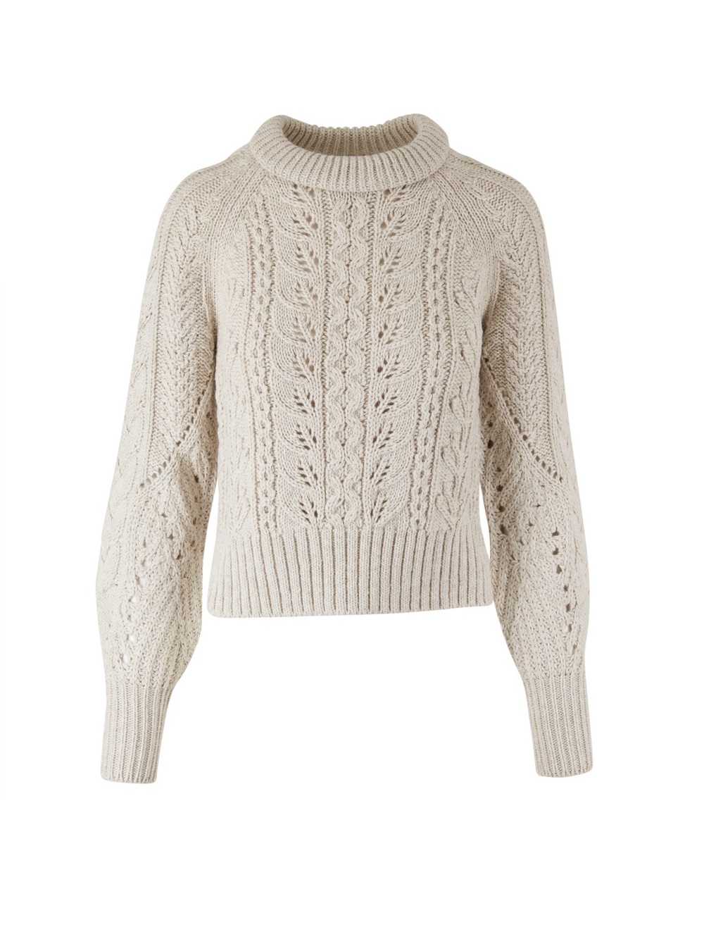 Veronica Beard Asita Ivory Cable-Knit Sweater size medium